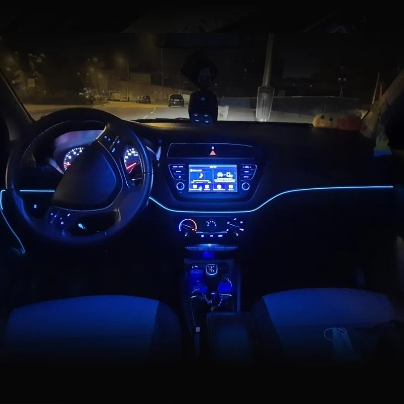5m Car Interior Atmosphere LED Strip | USB Flexible Ambient Light for Auto Decor