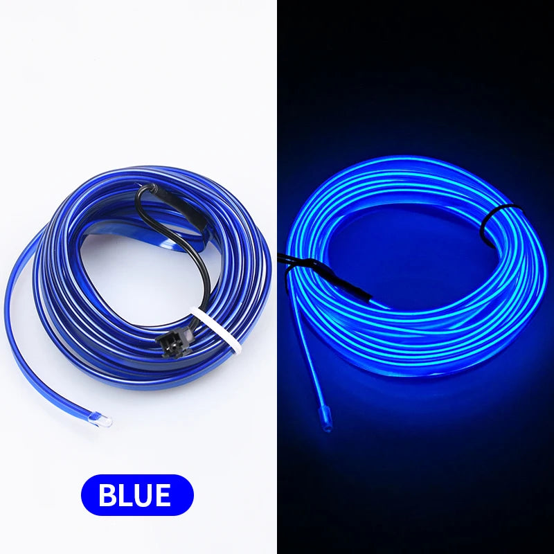 5m Car Interior Atmosphere LED Strip | USB Flexible Ambient Light for Auto Decor
