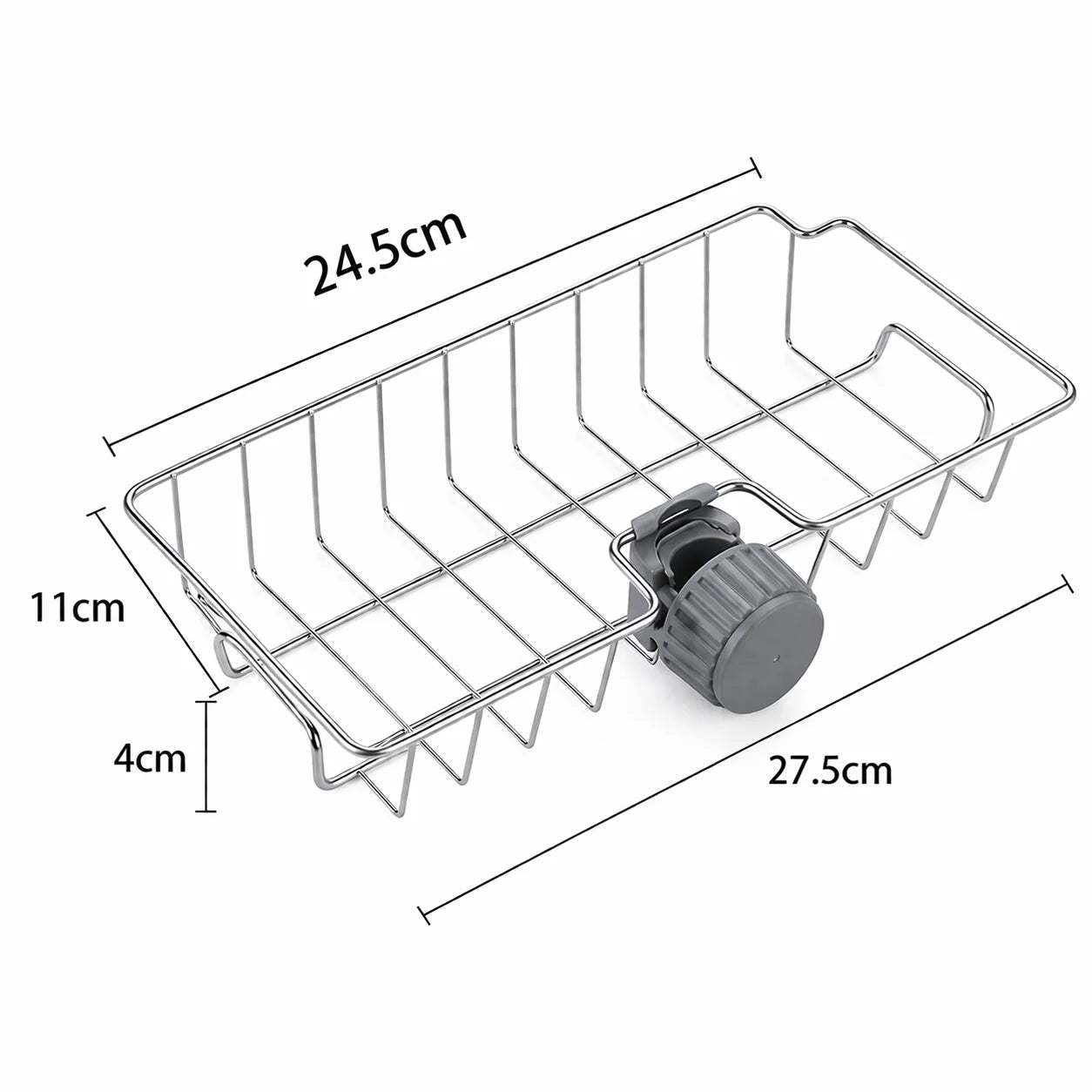 Kitchen Sink Organizer Rack | Sponge, Soap & Towel Drainer Shelf