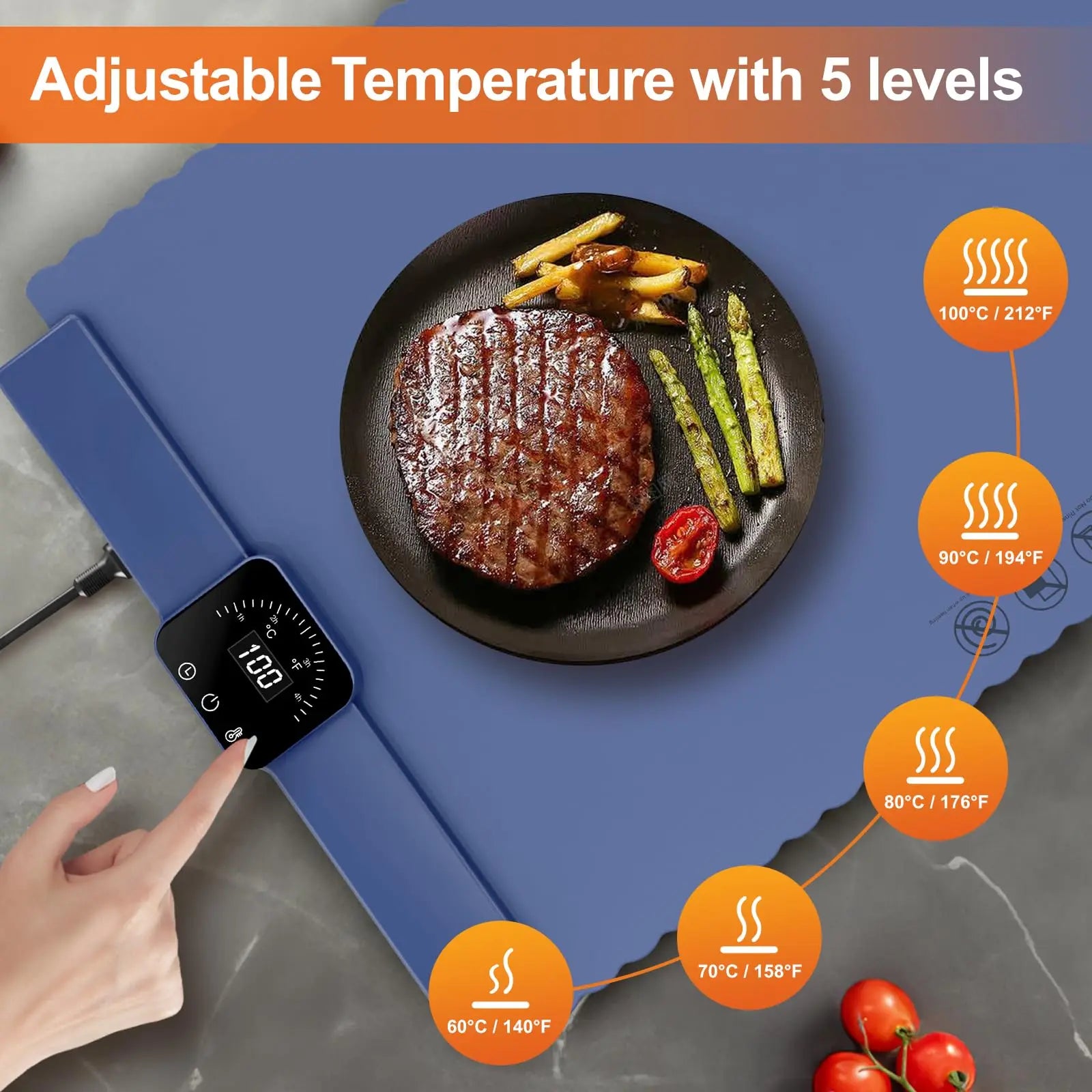 Electric Warming Tray | Adjustable Temperature 5-Mode Buffet & Party Heating Pad