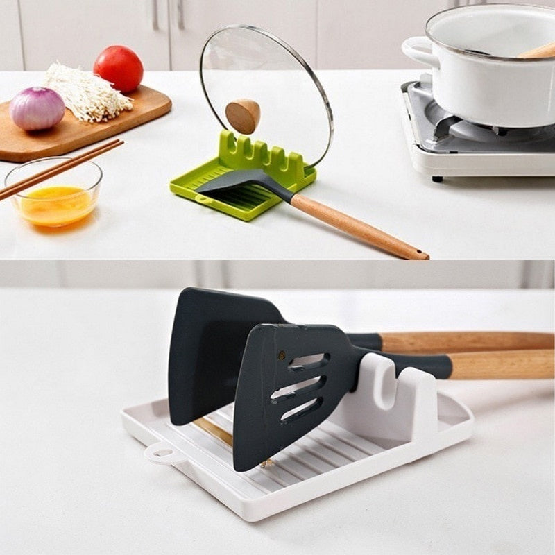 Kitchen Utensil Holder & Rack | Non-Slip Spoon, Fork & Spatula Organizer