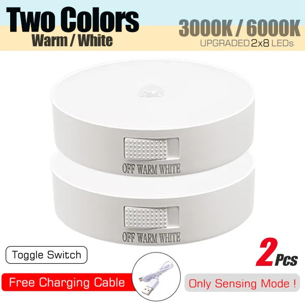 USB Rechargeable Motion Sensor Night Light | LED Lamp for Stairs, Hallway & Wardrobe