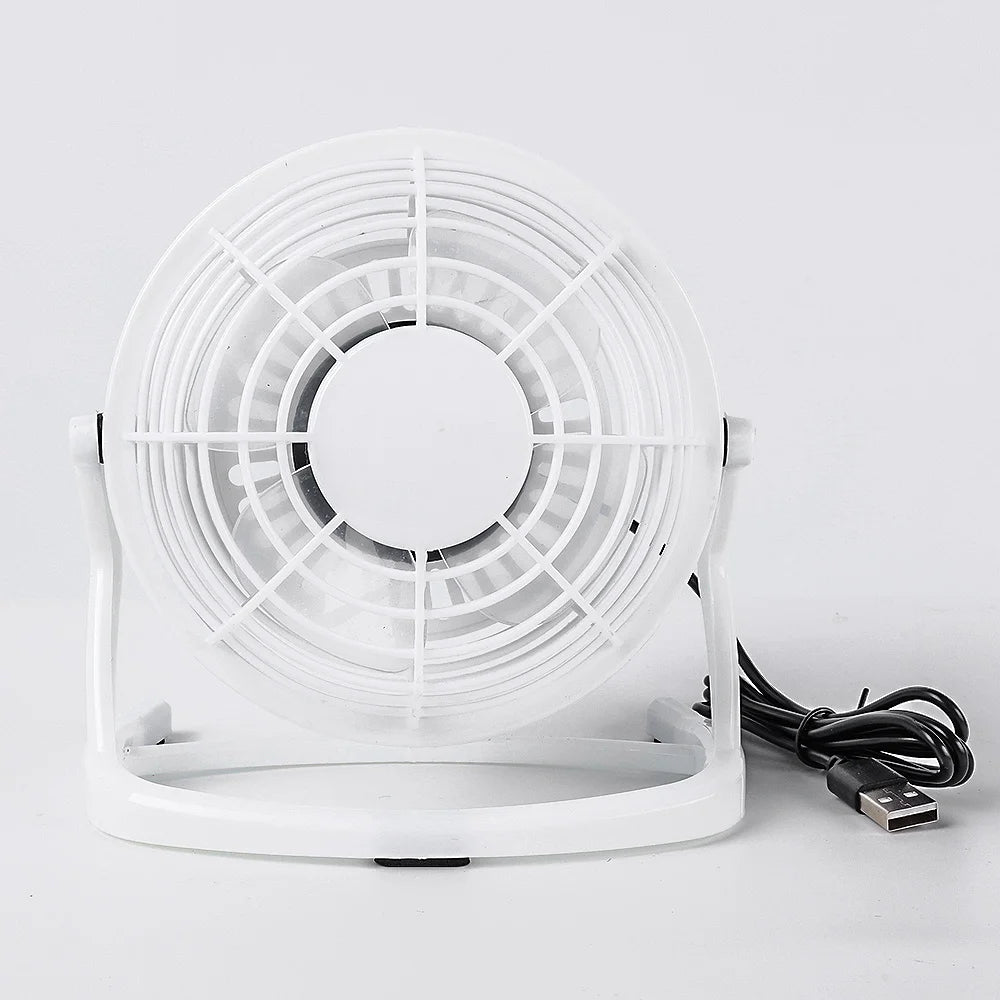 Mini USB Desk Fan | Adjustable Tilt Stand, Ultra-Quiet Portable Cooling Fan