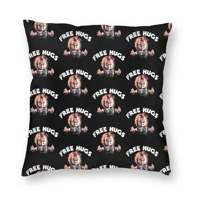 Bride of Chucky Halloween Cushion Cover | Velvet Horror Pillow Case 40x40
