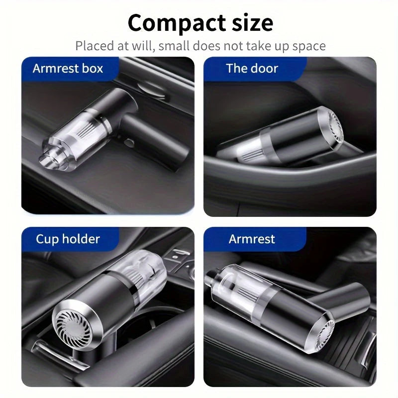 Mini Cordless Handheld Vacuum Cleaner | Strong Suction for Car & Home