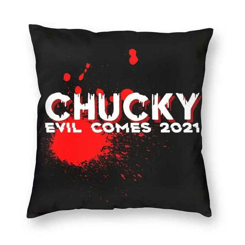 Bride of Chucky Halloween Cushion Cover | Velvet Horror Pillow Case 40x40