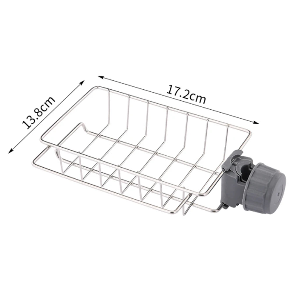 Kitchen Sink Organizer Rack | Sponge, Soap & Towel Drainer Shelf