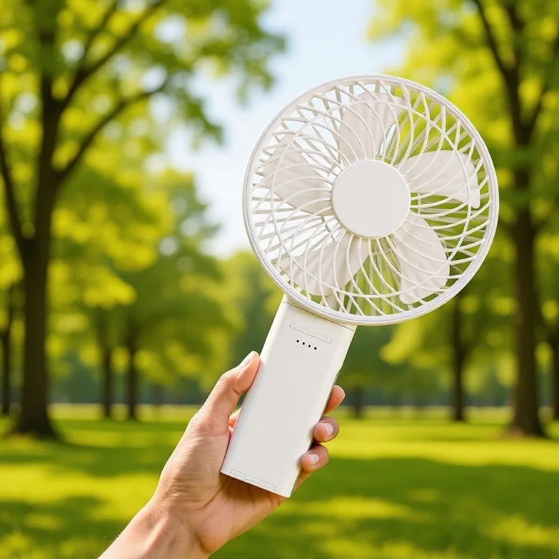 6-Inch Rechargeable Handheld Fan | 180° Foldable Portable Personal Fan