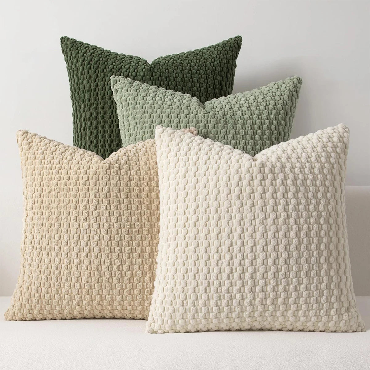 Boho Corduroy Cushion Cover | Neutral Farmhouse Stripe Sofa Pillow
