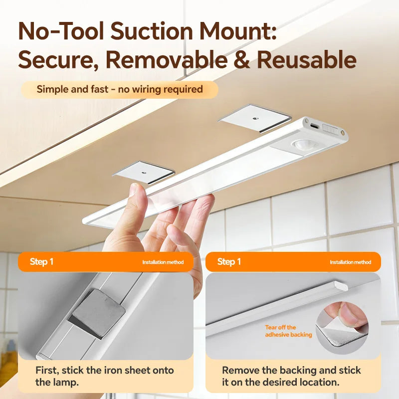 Type-C USB LED Motion Sensor Light Bar | Cabinet, Wardrobe & Bathroom Strip Light
