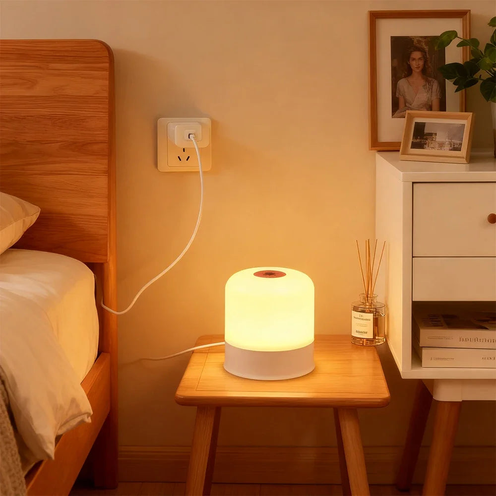 LED Night Light — Dimmable, Rechargeable or Plug-In with Optional Remote