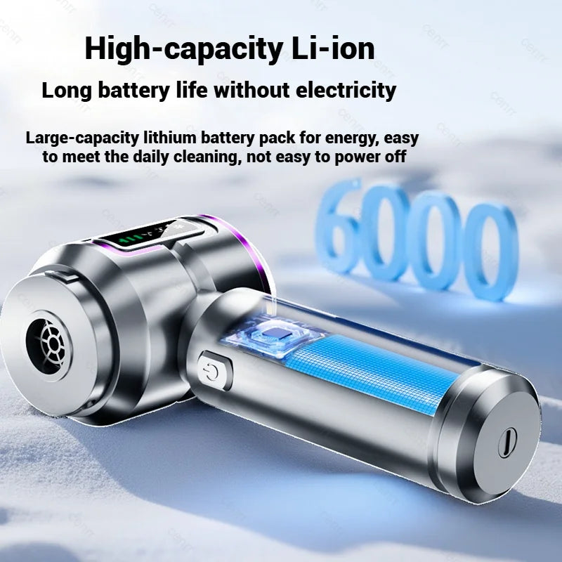 High-Power Car Vacuum Cleaner | 998000PA Handheld Blower & Vacuum