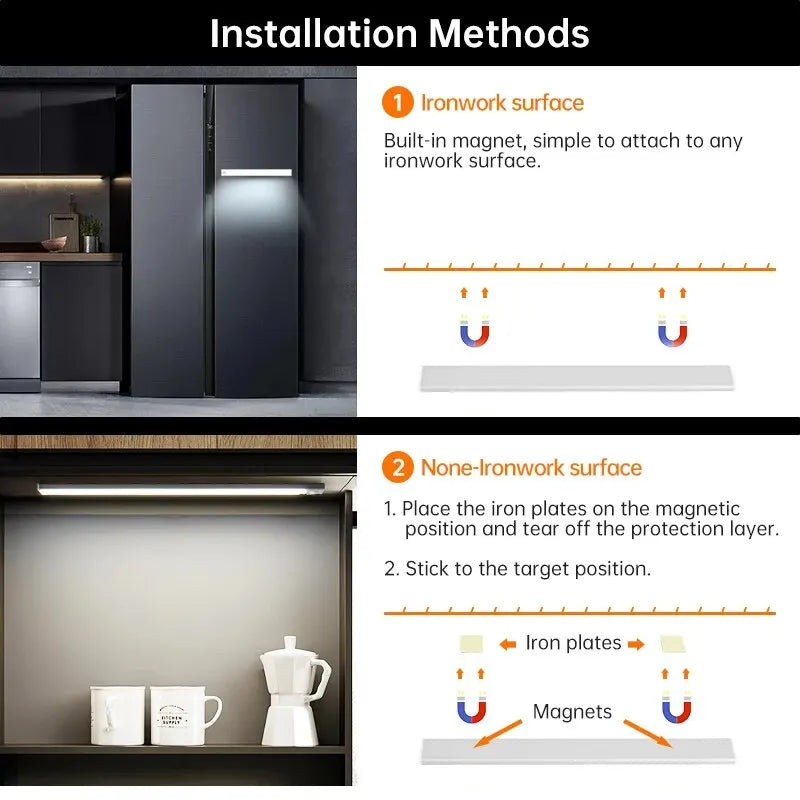 LED Motion Sensor Under-Cabinet Light | Wireless USB Indoor Night Light