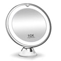 Round LED Makeup Mirror | 10X Magnifying Desktop Vanity Mirror with Light