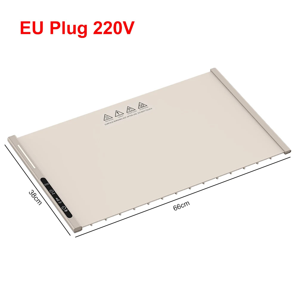 Electric Warming Tray | Foldable Smart Food Warmer Mat with 5 Temperature Settings