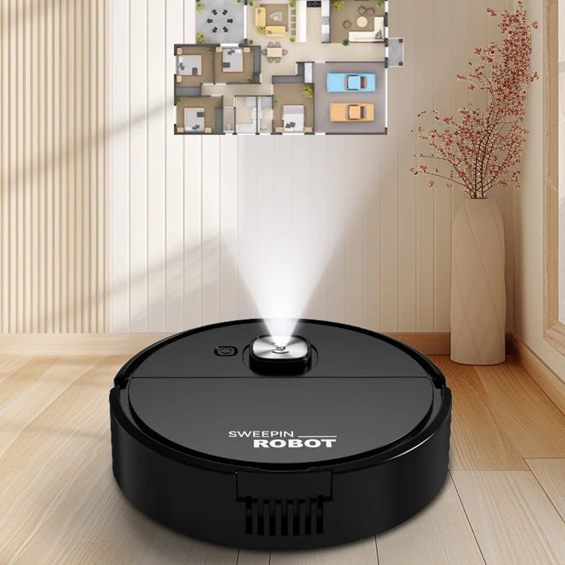 Mini 3-in-1 Robot Vacuum Cleaner | Sweep, Vacuum & Mop for Home Floors