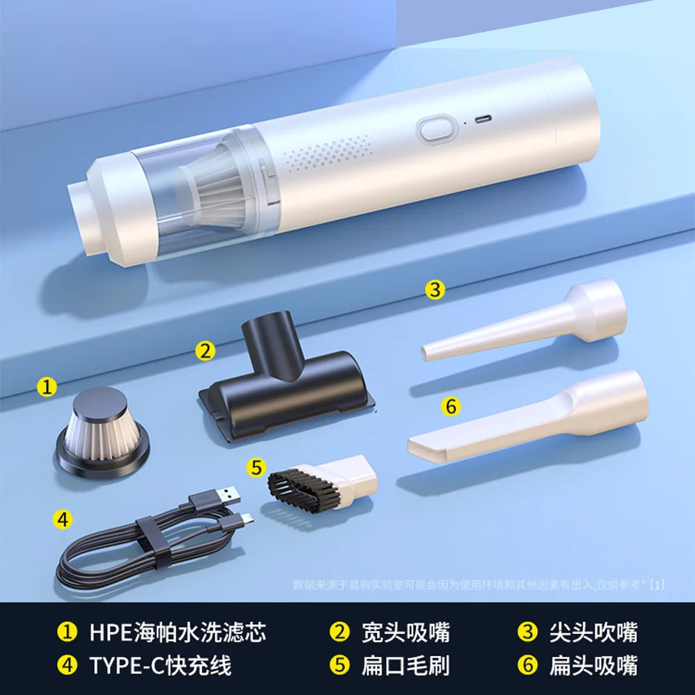 Portable Handheld Wireless Vacuum Cleaner | Great Suction for Home & Car