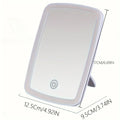 LED Folding Makeup Mirror | 3-Color Touch Sensor with USB Charging