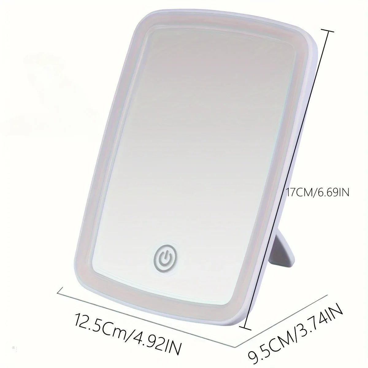 LED Folding Makeup Mirror | 3-Color Touch Sensor with USB Charging