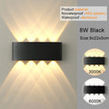 Modern LED Wall Sconce | Indoor & Outdoor Up-Down Wall Light for Living Room & Hallway