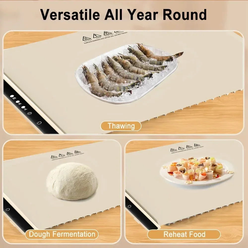 Silicone Electric Warming Tray | Portable 8-Setting Food Warmer for Parties