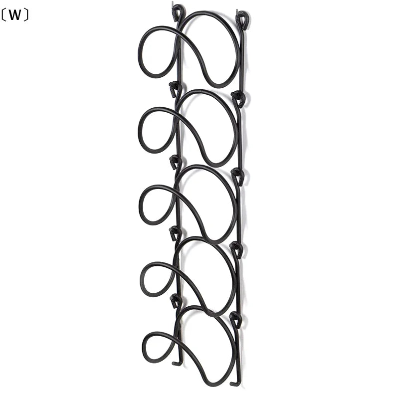 Curved Wrought Iron Towel Rack — Bathroom Wall Organizer