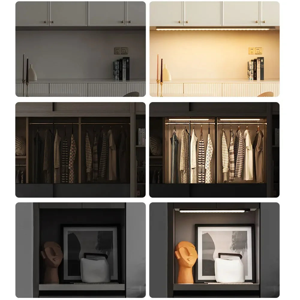 USB Rechargeable LED Cabinet Night Light | Motion Sensor Strip 30/40/50cm