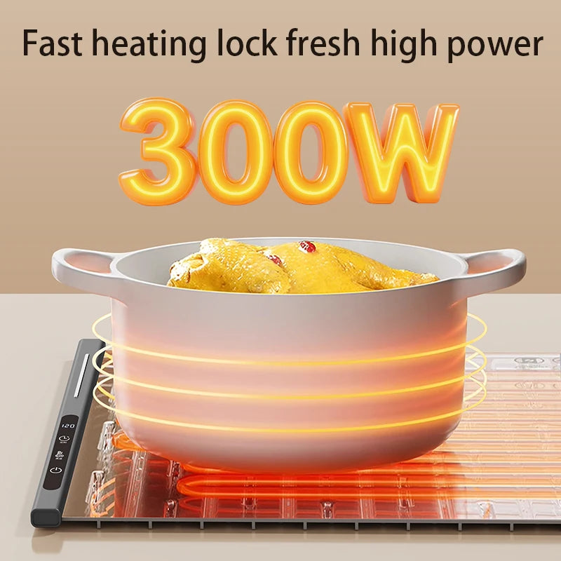 Flexible Silicone Food Warmer Mat | Foldable Electric Warming Tray & Cutting Board