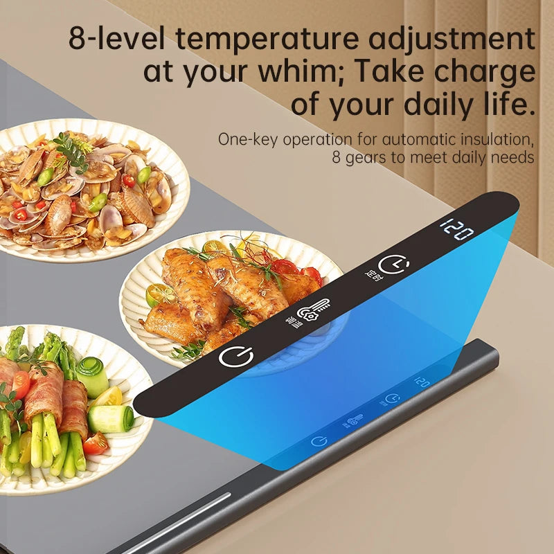 Flexible Silicone Food Warmer Mat | Foldable Electric Warming Tray & Cutting Board
