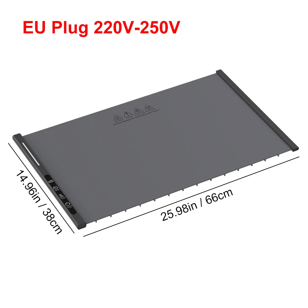 Silicone Electric Dining Warming Plate | Fast-Heat Food & Coffee Warmer Tray