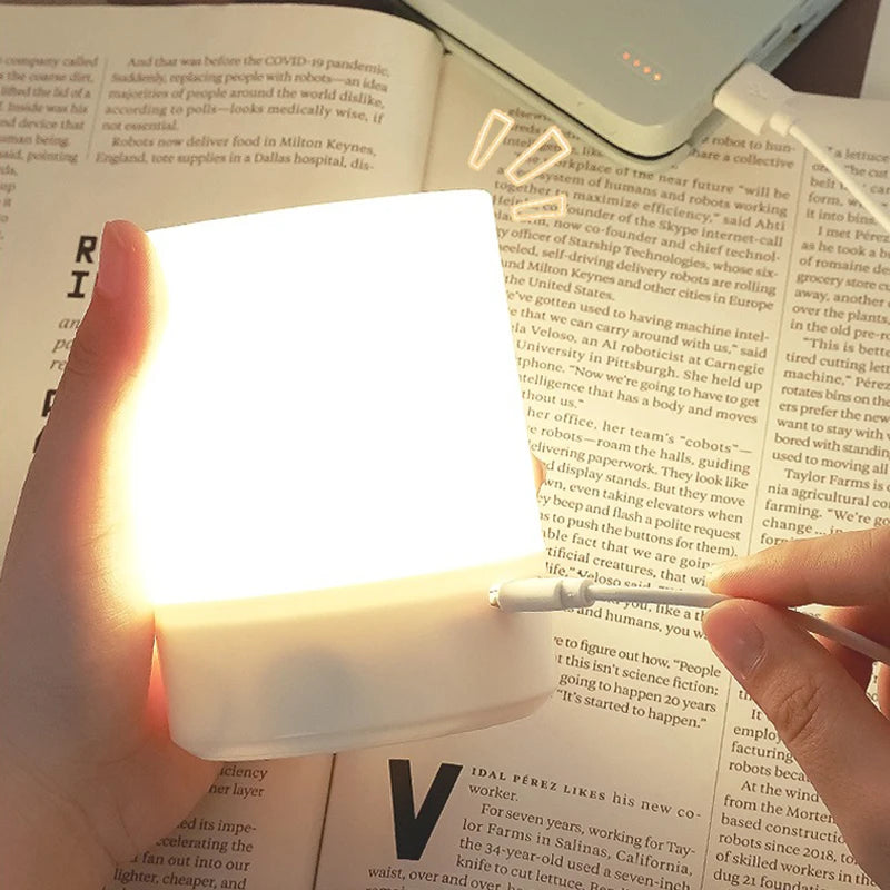 Bedside LED Night Light — Dimmable, Soft Glow Desktop Lamp