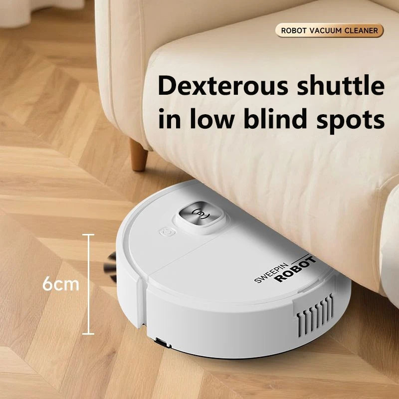 Mini 3-in-1 Robot Vacuum Cleaner | Sweep, Vacuum & Mop for Home Floors