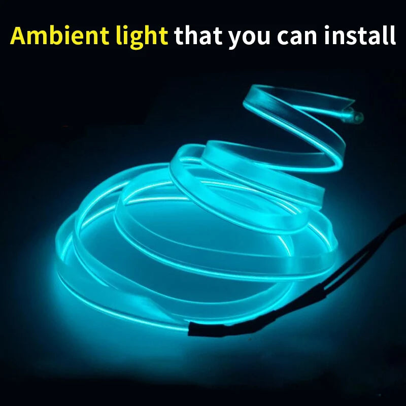 5m Car Interior Atmosphere LED Strip | USB Flexible Ambient Light for Auto Decor