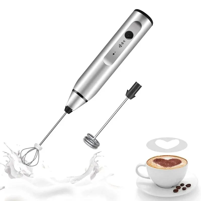 Portable Electric Milk Frother | USB Handheld Blender & Whisk