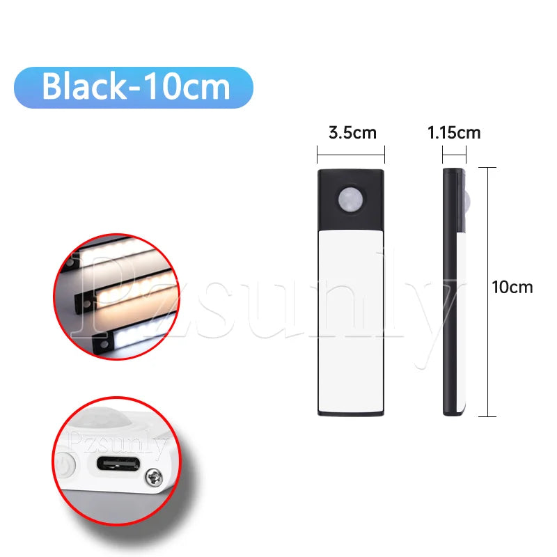 USB Rechargeable LED Cabinet Night Light | Motion Sensor Strip 30/40/50cm