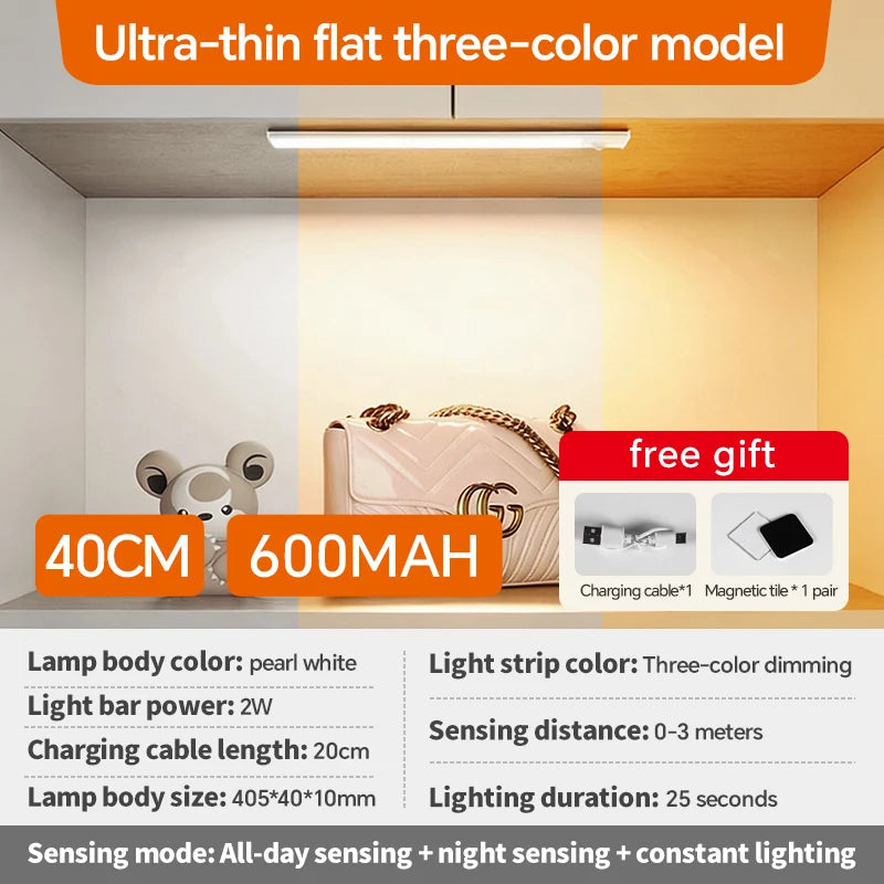 Type-C USB LED Motion Sensor Light Bar | Cabinet, Wardrobe & Bathroom Strip Light