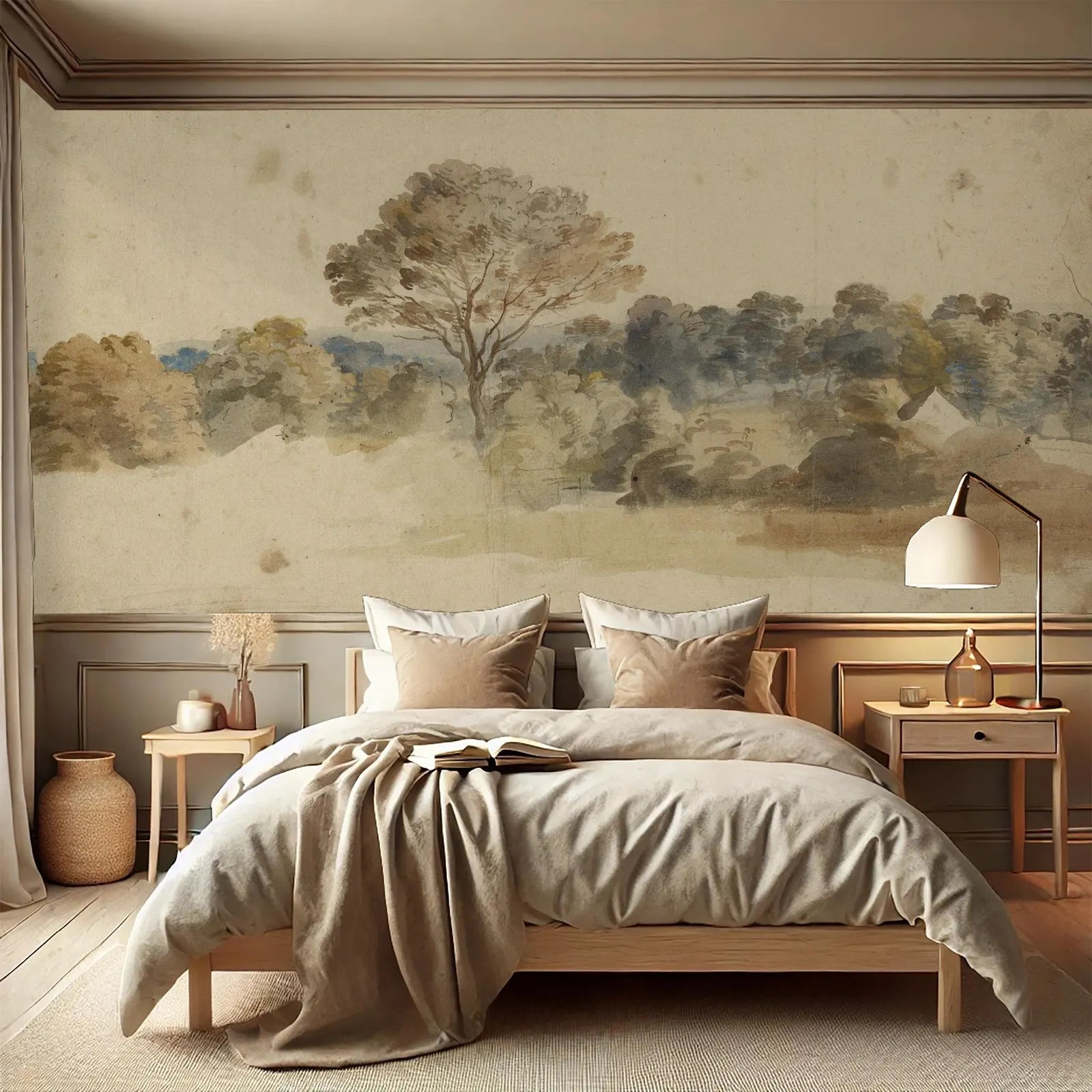 Vintage Forest Wall Mural — Scenic Landscape Wallpaper