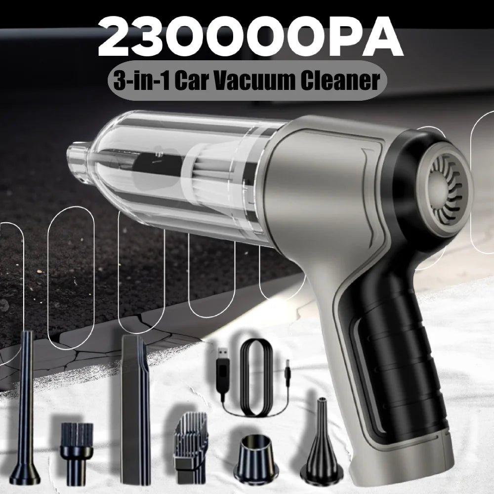 Wireless Car Vacuum Cleaner | Strong Suction Handheld Air Duster