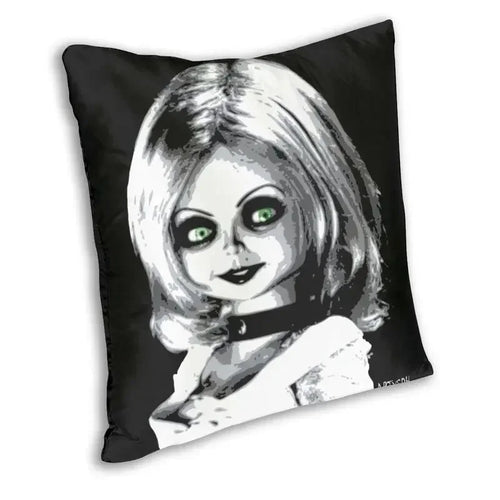 Bride of Chucky Halloween Cushion Cover | Velvet Horror Pillow Case 40x40