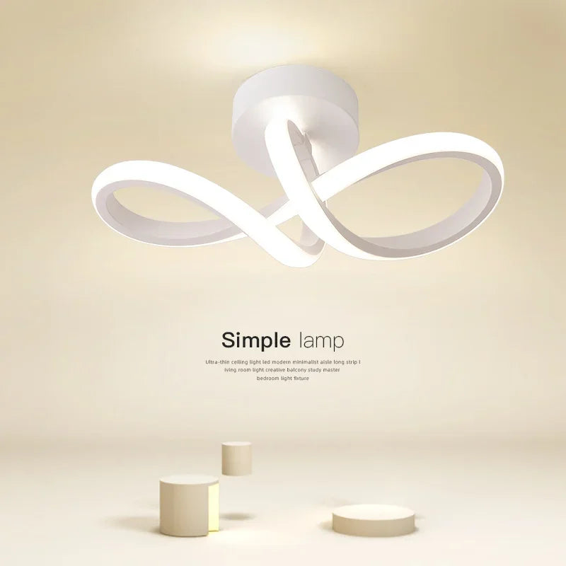 Modern LED Ceiling Chandelier | 3-Color Minimalist Lamp for Bedroom & Dining Room