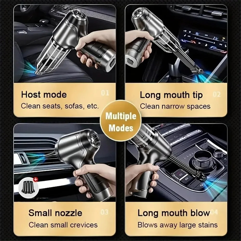 Wireless Car Vacuum Cleaner | Strong Suction Handheld Air Duster