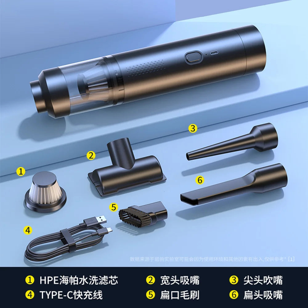 Portable Handheld Wireless Vacuum Cleaner | Great Suction for Home & Car