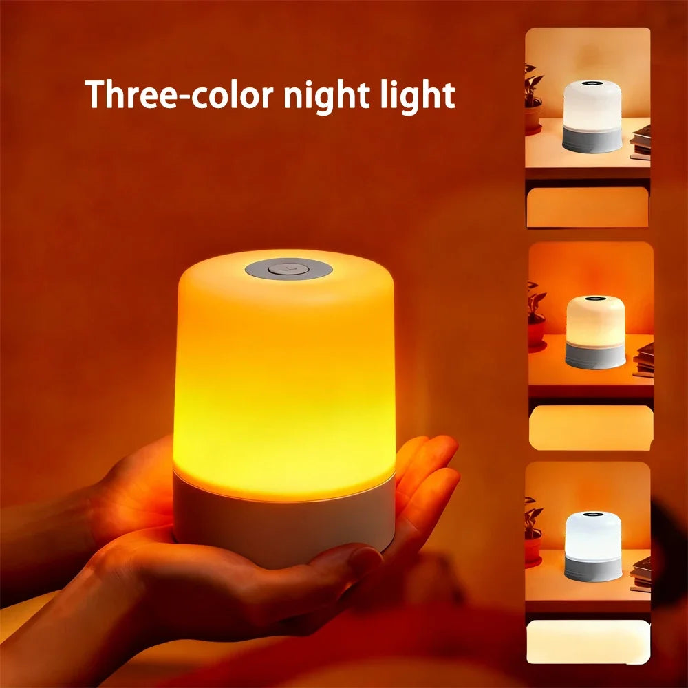 LED Night Light — Dimmable, Rechargeable or Plug-In with Optional Remote