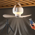 Rechargeable Ceiling Fan with Night Light — Remote Control, Adjustable Frame