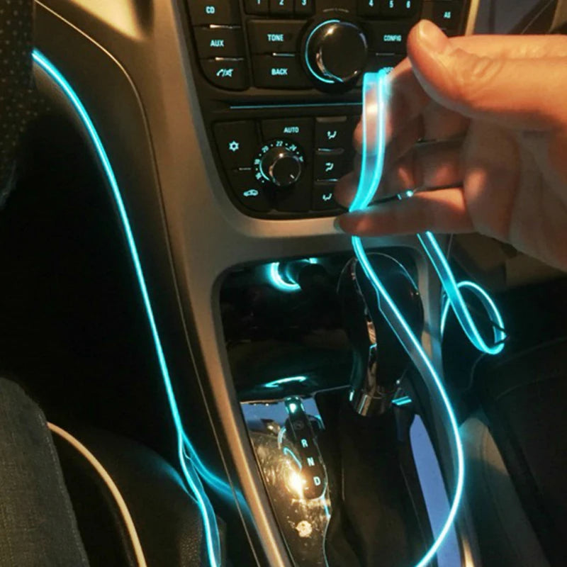 5m Car Interior Atmosphere LED Strip | USB Flexible Ambient Light for Auto Decor