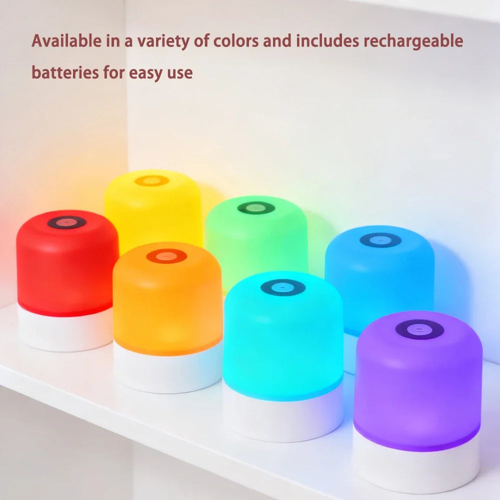 LED Night Light — Dimmable, Rechargeable or Plug-In with Optional Remote
