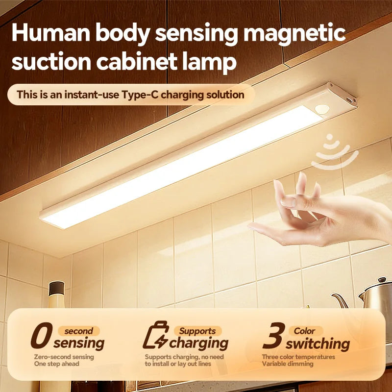 Type-C USB LED Motion Sensor Light Bar | Cabinet, Wardrobe & Bathroom Strip Light