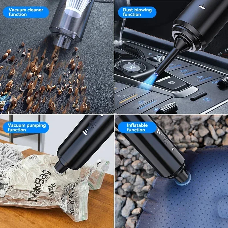 Rechargeable Mini Car Vacuum Cleaner | Powerful Handheld Auto & Home Cleaner