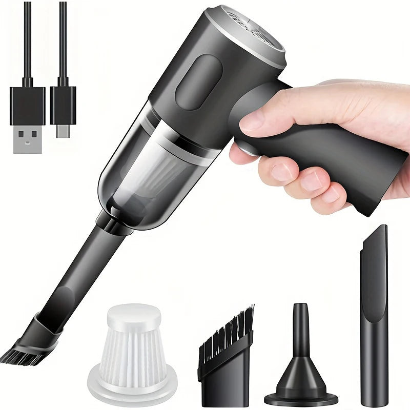 Mini Cordless Handheld Vacuum Cleaner | Strong Suction for Car & Home