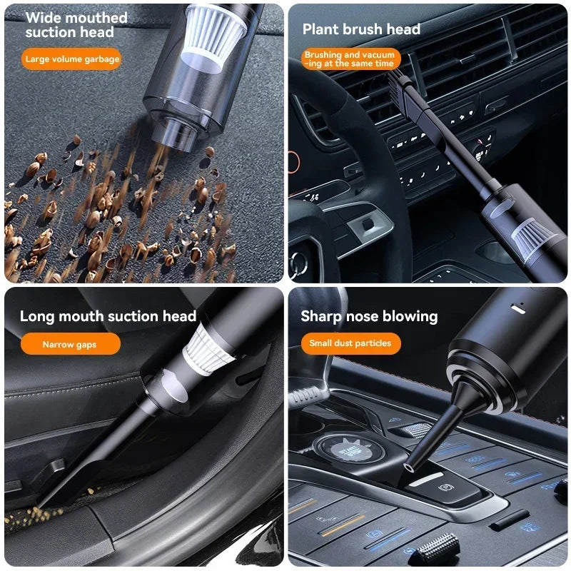 Rechargeable Mini Car Vacuum Cleaner | Powerful Handheld Auto & Home Cleaner